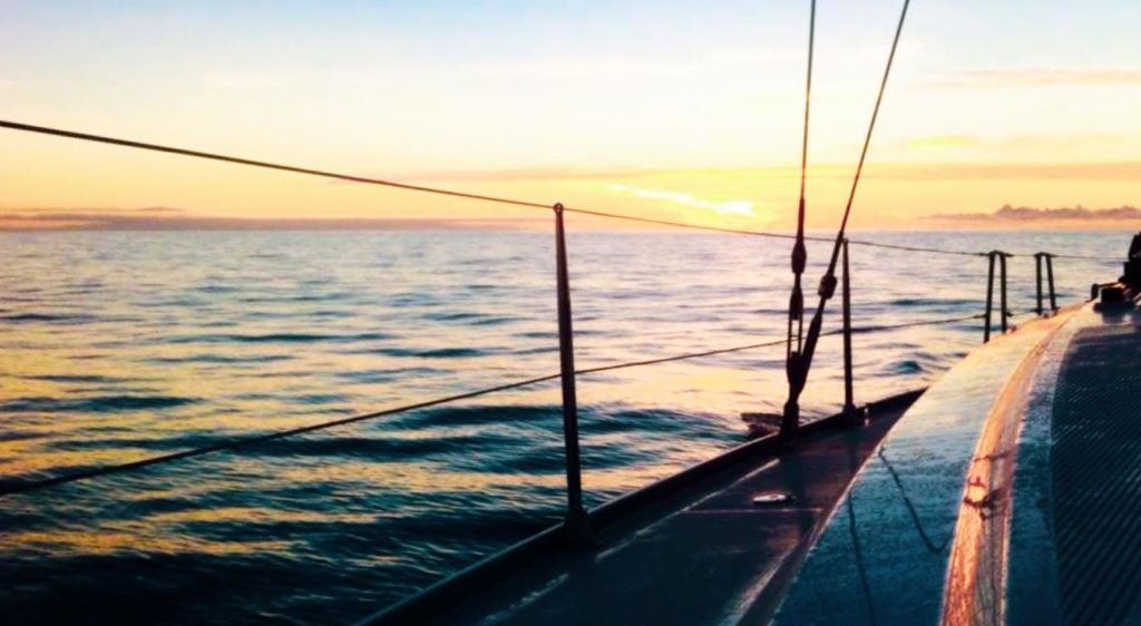 Sailing Boat on Atlantic Ocean